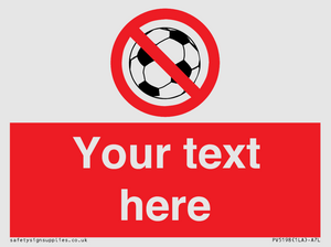 Custom No Ball Games Sign